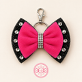 Black and Pink Key Chain Bow